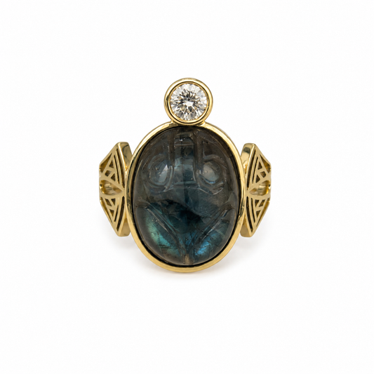 Scarab Lotus Ring