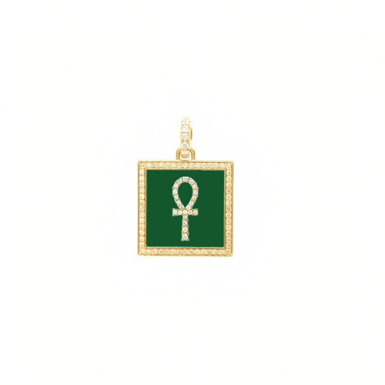 Enamel Ankh Clasp Pendant