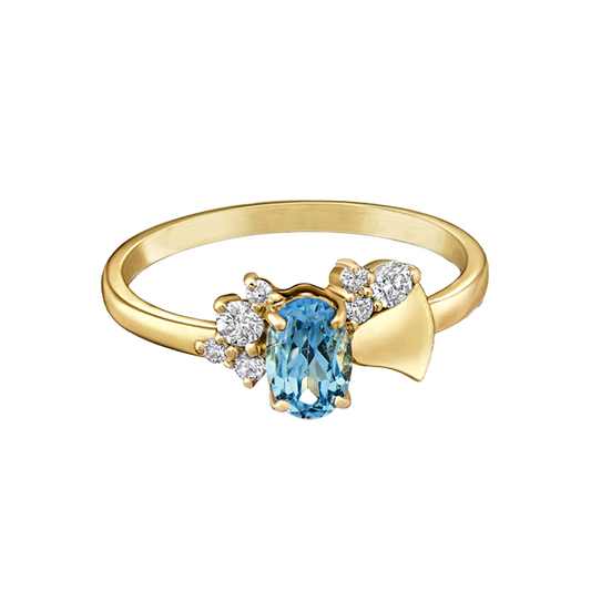 The Diamond Cluster Lotus Ring