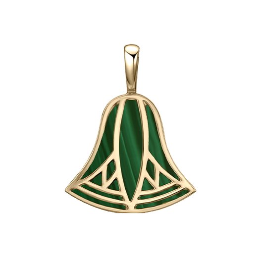 Malachite Lotus Pendant