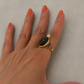 Scarab Lotus Labradorite Ring