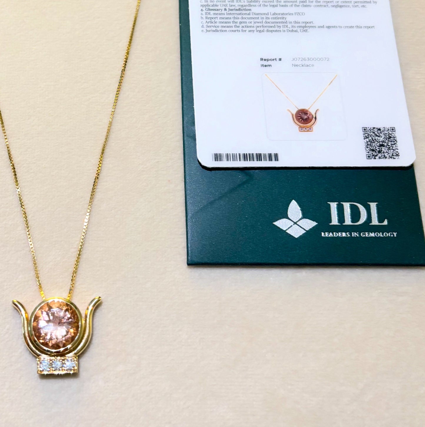 Pink Morganite Hathor’s Crown Necklace