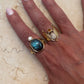 Scarab Lotus Labradorite Ring