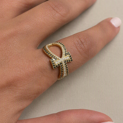 The Twins Ankh Ring