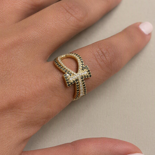 The Twins Ankh Ring