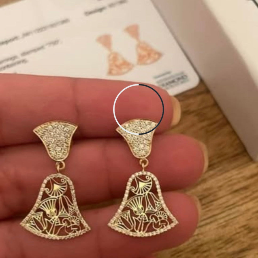 Small Mona Lotus Diamond Earring