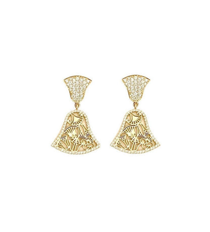 The Mona Lotus Diamond Earrings