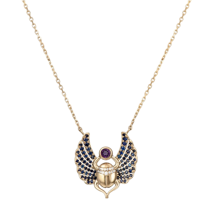 The Adriana Khepri Sapphire Necklace