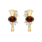 Diamond Cluster Stone Lotus Earrings