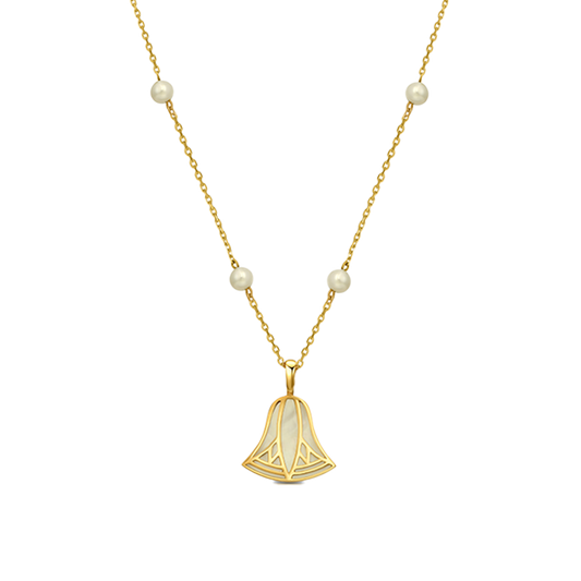 Mother of Pearl Lotus Necklace